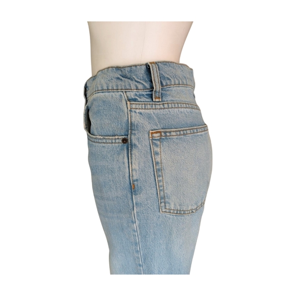 REFORMATION Cynthia Patch High Rise Straight Leg Jeans Tahoe Wash Size 29 - Picture 8 of 13